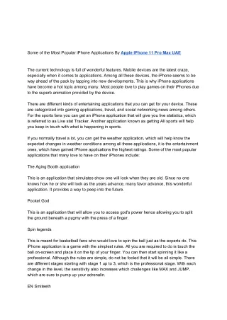 some of the most popular iphone applications