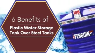 6 Benefits of Plastic Water Storage Tank Over Steel Tanks