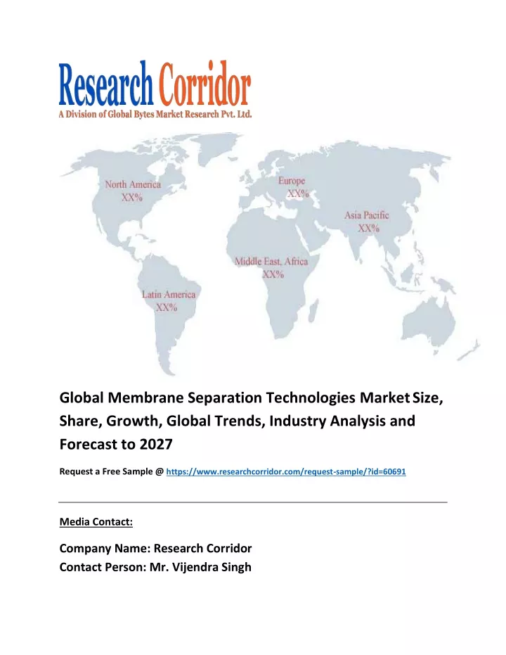 global membrane separation technologies market