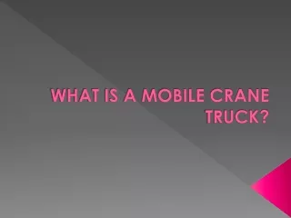 WHAT IS A MOBILE CRANE TRUCK?