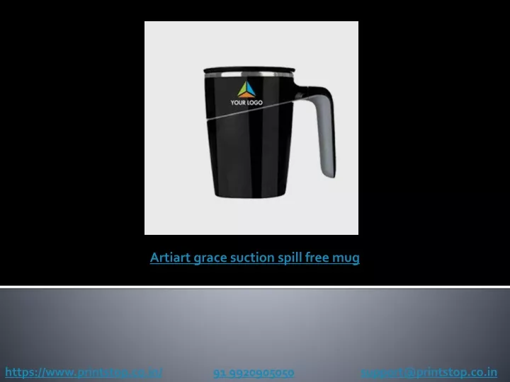 artiart grace suction spill free mug