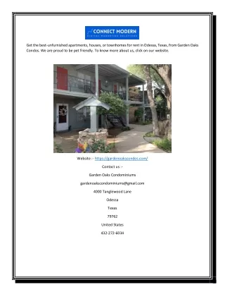 Unfurnished Apartments For Rent In Odessa TX | Gardenoakscondos.com
