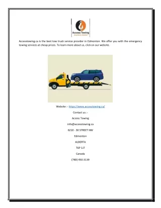 accesstowing ca is the best tow truck service