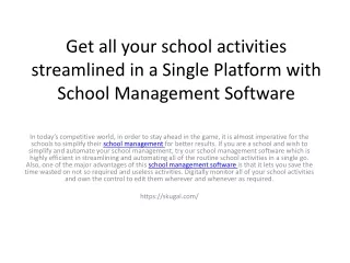 get all your school activities streamlined in a single platform with school management software