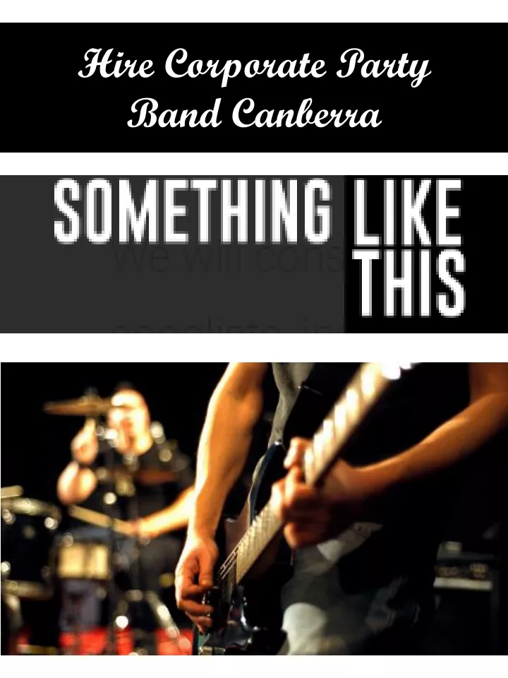 hire corporate party band canberra