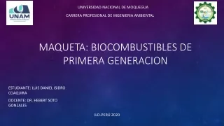 MAQUETA DE BIOCOMBUSTIBLES