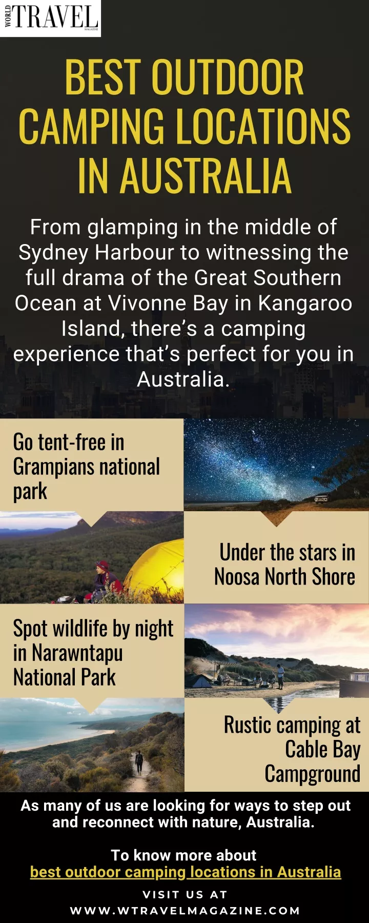 best outdoor camping locations in australia from
