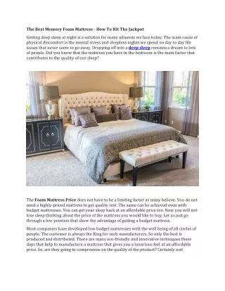 the best memory foam mattress