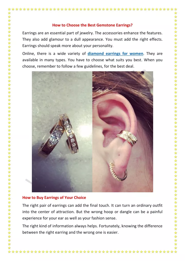 how to choose the best gemstone earrings