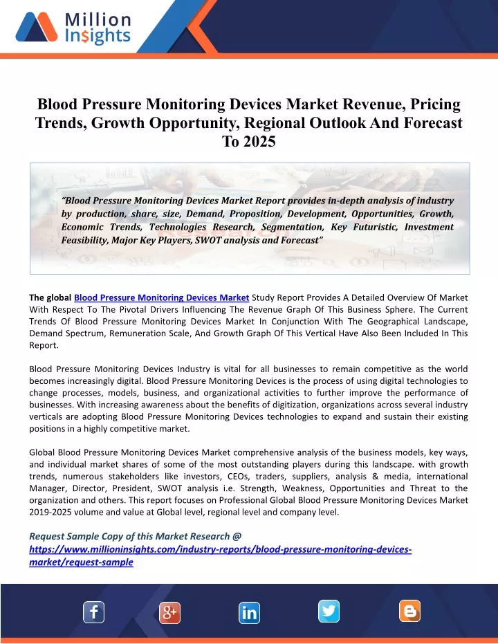 blood pressure monitoring devices market revenue