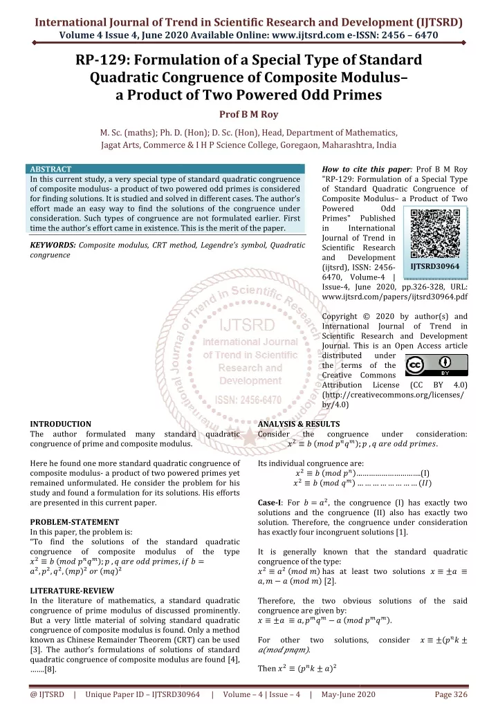 international journal of trend in scientific