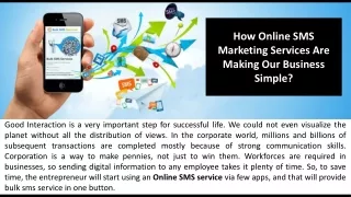 how online sms marketing services are making
