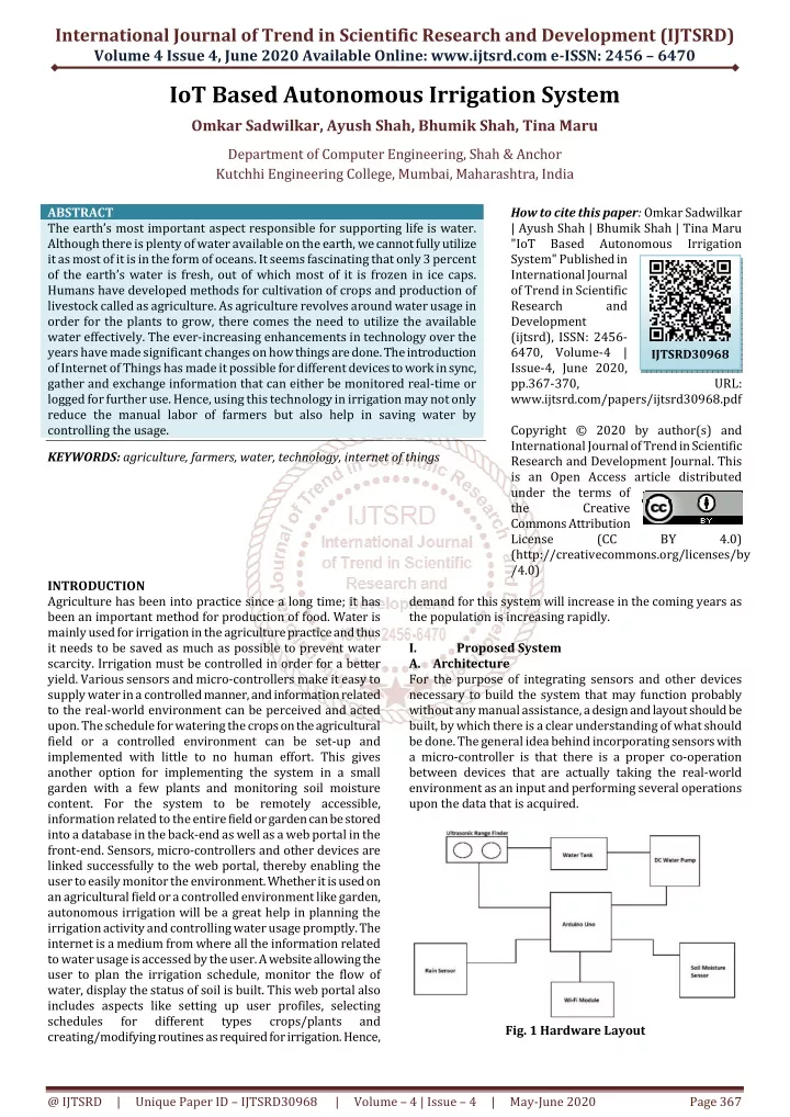 international journal of trend in scientific