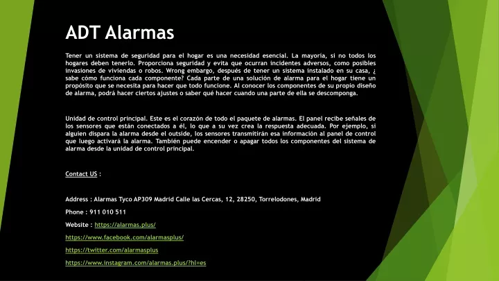 adt alarmas