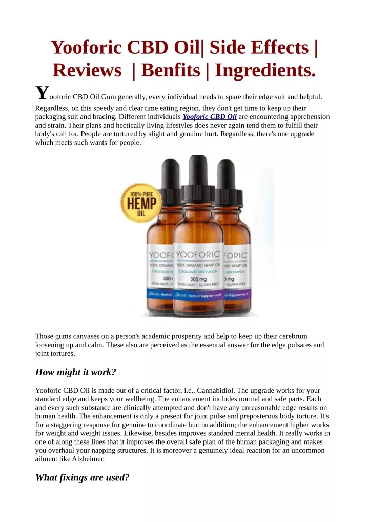 yooforic cbd oil side effects reviews benfits