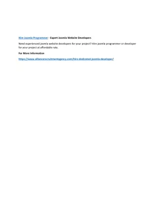 hire joomla programmer expert joomla website
