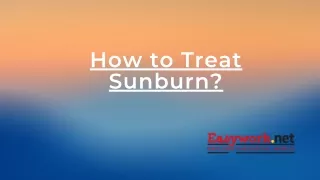 how to treat sunburn