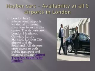 Hayber cars – create a smooth way for London Luton airport taxi