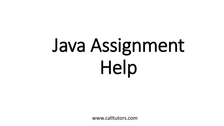java assignment help