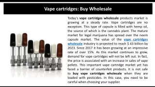 Vape cartridges: Buy Wholesale