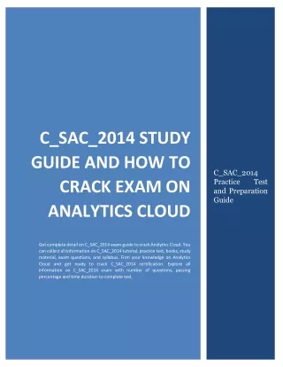 C_SAC_2014 Study Guide and How to Crack Exam on Analytics Cloud