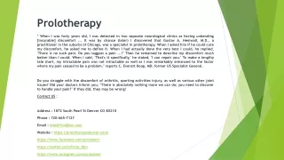 prolotherapy
