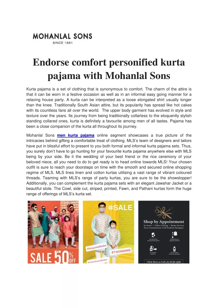 endorse comfort personified kurta pajama with