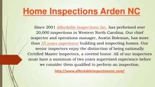 home inspections arden nc