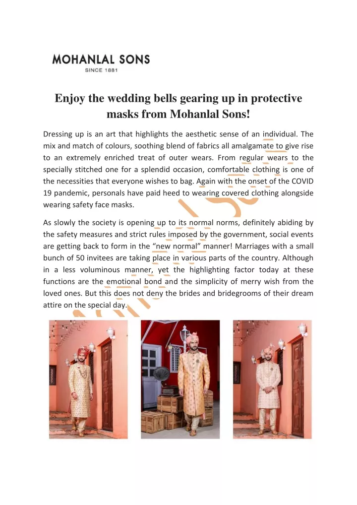 enjoy the wedding bells gearing up in protective