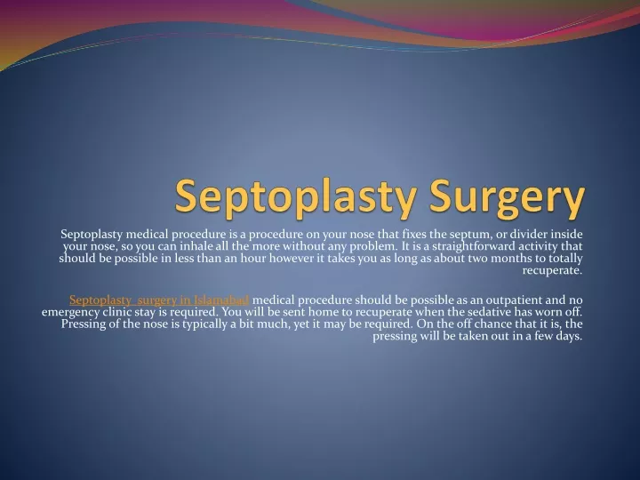 septoplasty surgery