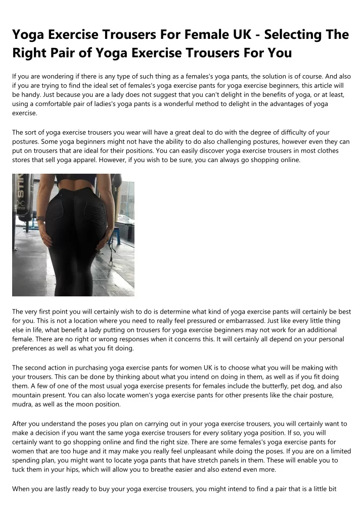 yoga exercise trousers for female uk selecting