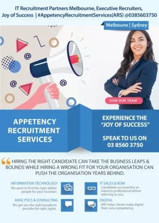 Join Our Team - Appetency Recruitment Services