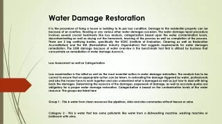 water damage restoration