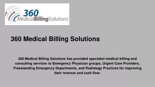 360 medical billing solutions