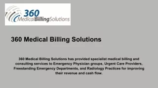Michigan Medical Billing Software - 360 Medical Billing Solutions