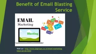 Benefit of Email Blasting Service