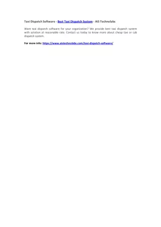 taxi dispatch software best taxi dispatch system
