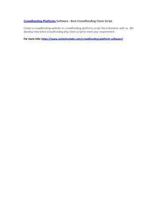 crowdfunding platforms software best crowdfunding