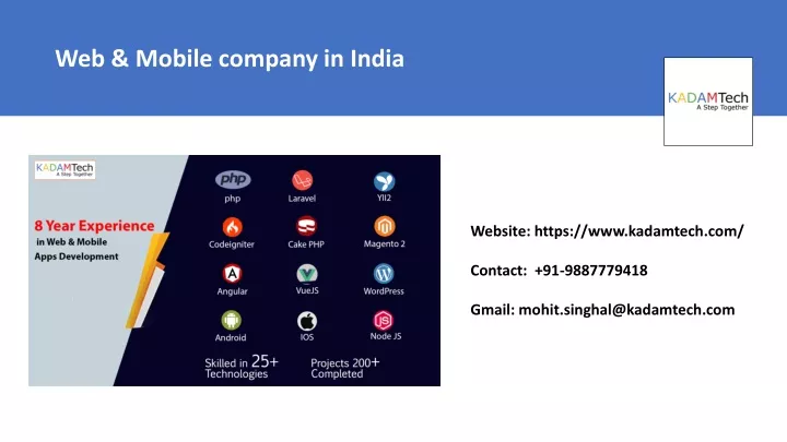 web mobile company in india