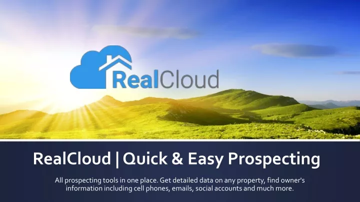 realcloud quick easy prospecting