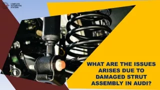 What are the Issues Arises Due to Damaged Strut Assembly in Audi