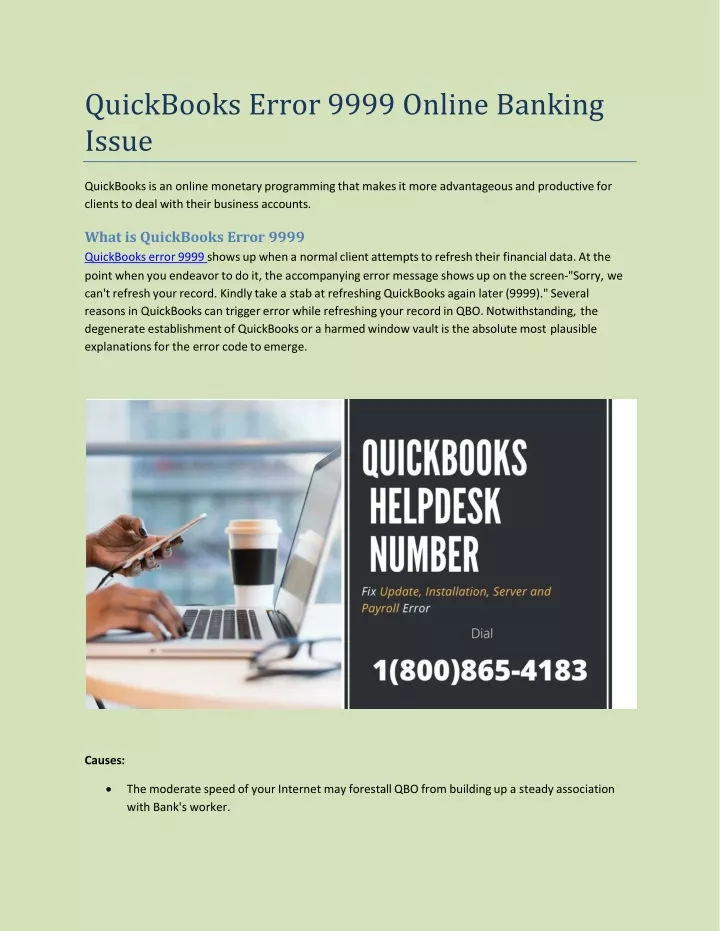 quickbooks error 9999 online banking issue