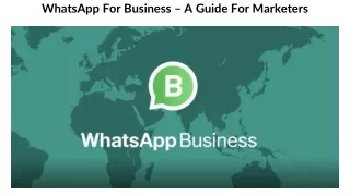 whatsapp for business a guide for marketers