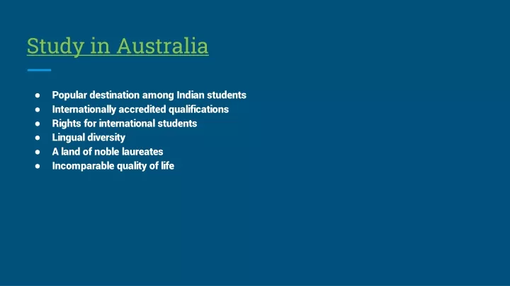 study in australia