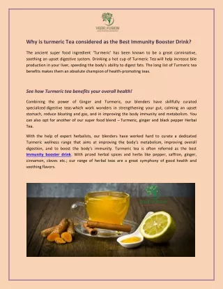 Immunity Booster Drink | Anti aging Supplement | Turmeric Tea