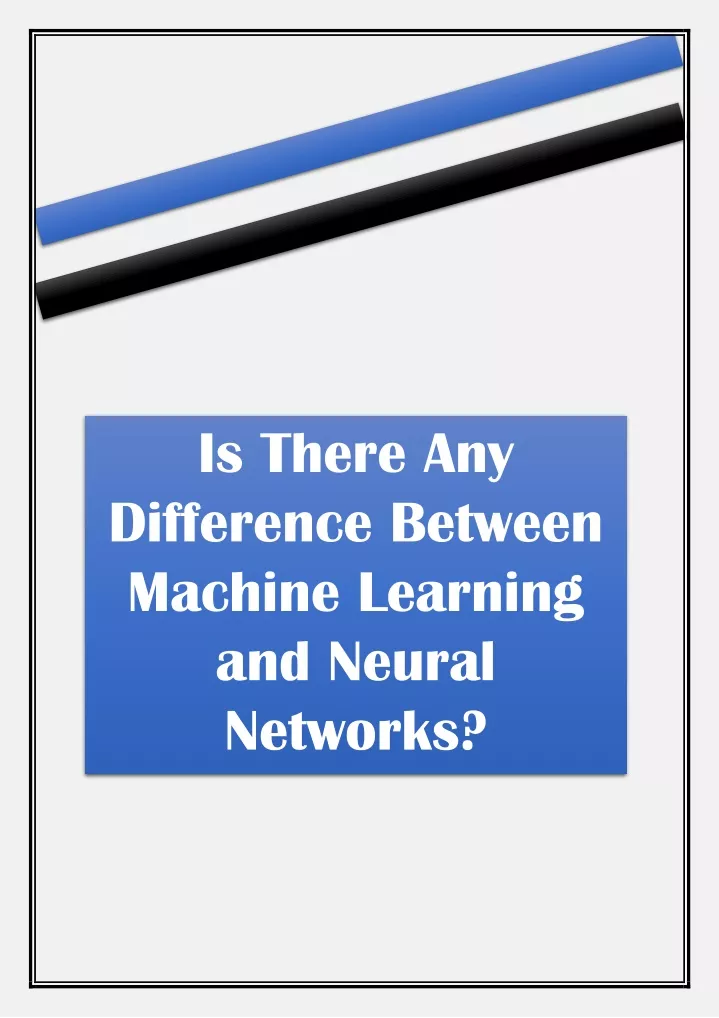 is there any difference between machine learning