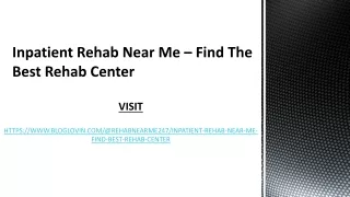 Inpatient Rehab Near Me