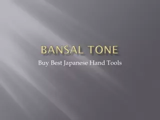 Bansal Tone- Japanese Tool Trolly With Tools