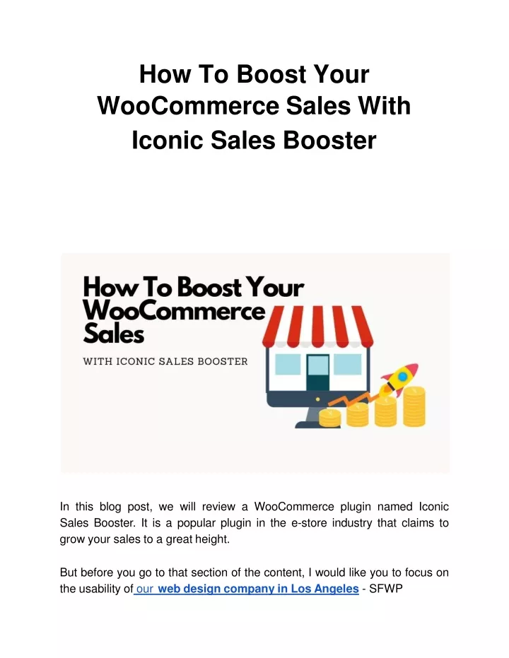 how to boost your woocommerce sales with iconic sales booster