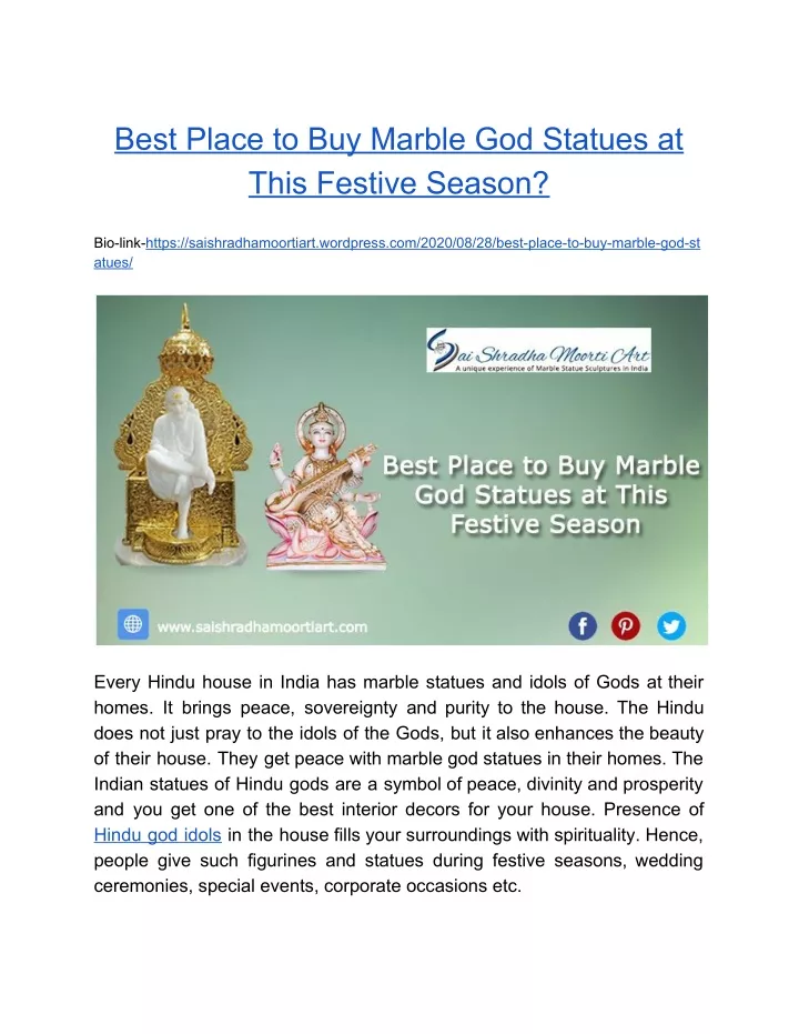best place to buy marble god statues at this